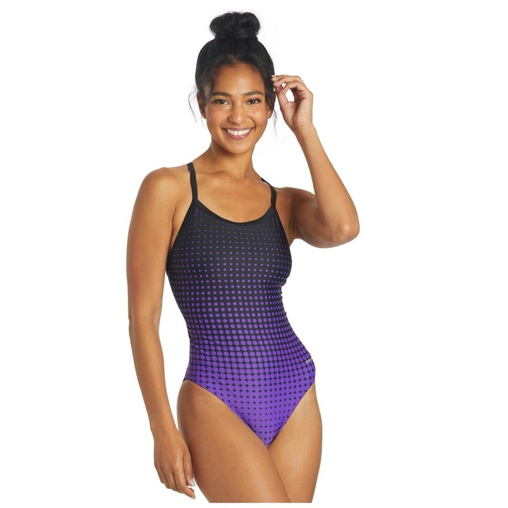 Sporti Molecule Thin Strap One Piece Swimsuit size 38/